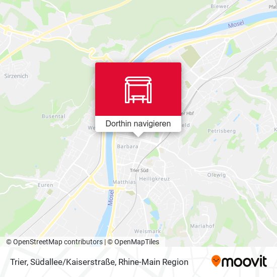 Trier, Südallee/Kaiserstraße Karte