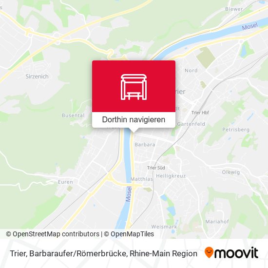 Trier, Barbaraufer/Römerbrücke Karte