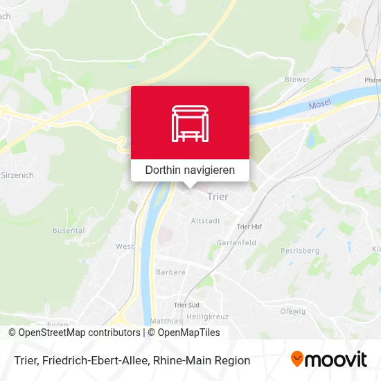 Trier, Friedrich-Ebert-Allee Karte