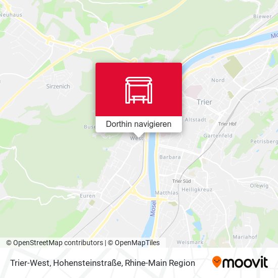 Trier-West, Hohensteinstraße Karte