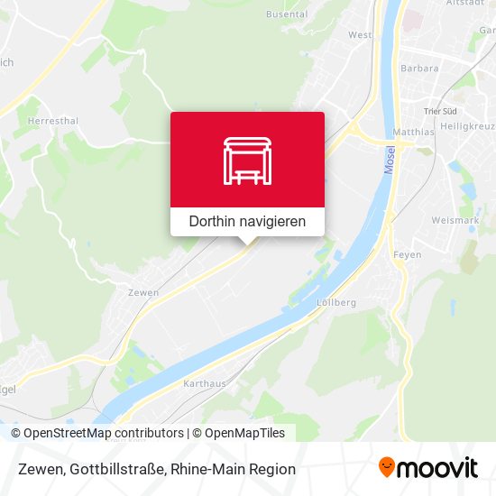 Zewen, Gottbillstraße Karte