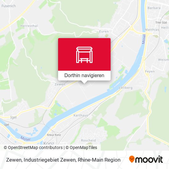 Zewen, Industriegebiet Zewen Karte