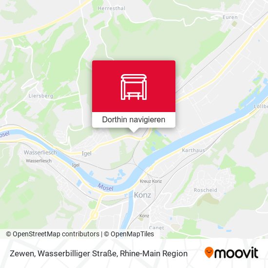 Zewen, Wasserbilliger Straße Karte