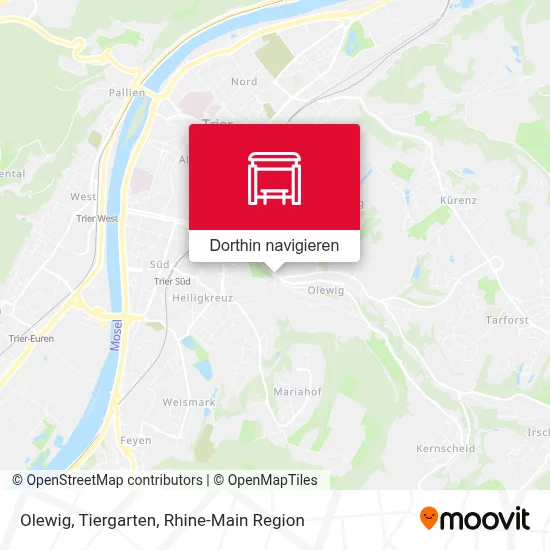 Olewig, Tiergarten Karte
