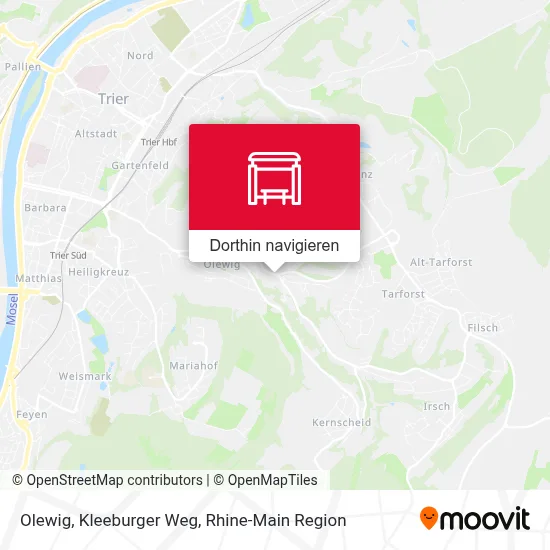 Olewig, Kleeburger Weg Karte