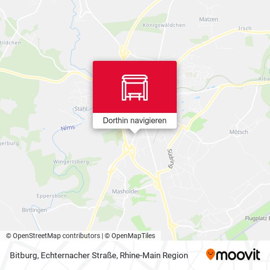 Bitburg, Echternacher Straße Karte