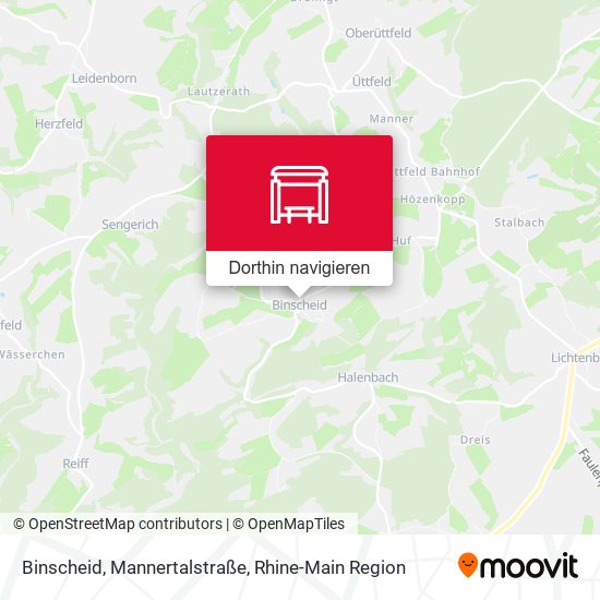 Binscheid, Mannertalstraße Karte