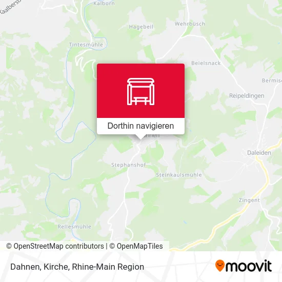 Dahnen, Kirche Karte