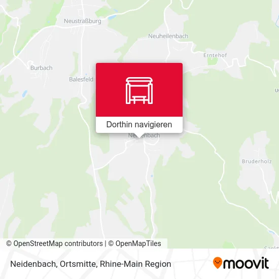 Neidenbach, Ortsmitte Karte