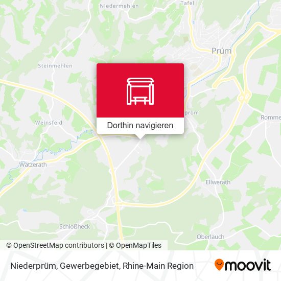 Niederprüm, Gewerbegebiet Karte