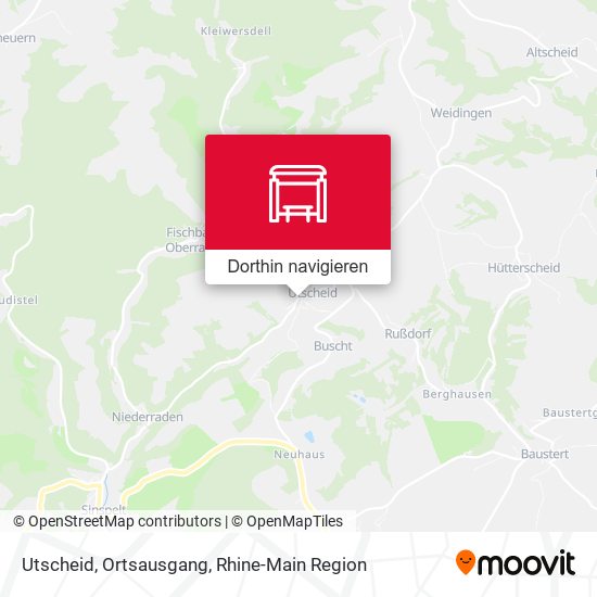 Utscheid, Ortsausgang Karte