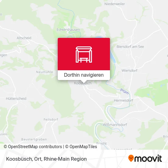 Koosbüsch, Ort Karte