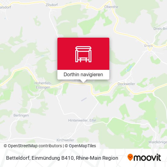 Betteldorf, Einmündung B410 Karte