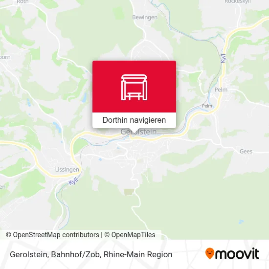 Gerolstein, Bahnhof/Zob Karte