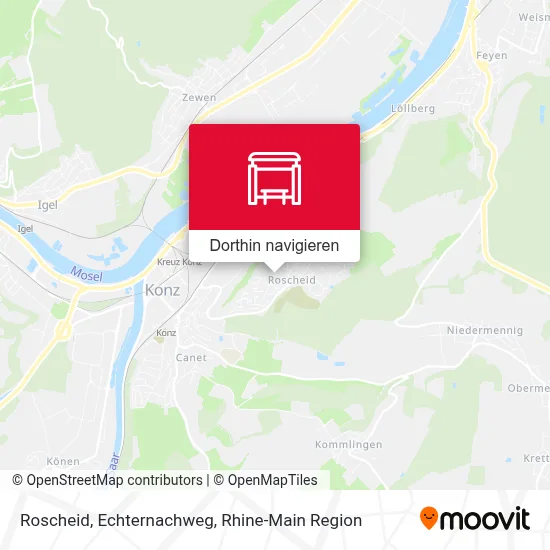 Roscheid, Echternachweg Karte