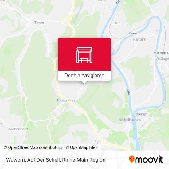 Wawern, Auf Der Schell Karte