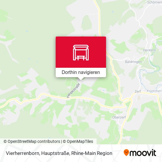 Vierherrenborn, Hauptstraße Karte