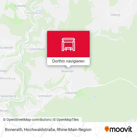 Bonerath, Hochwaldstraße Karte