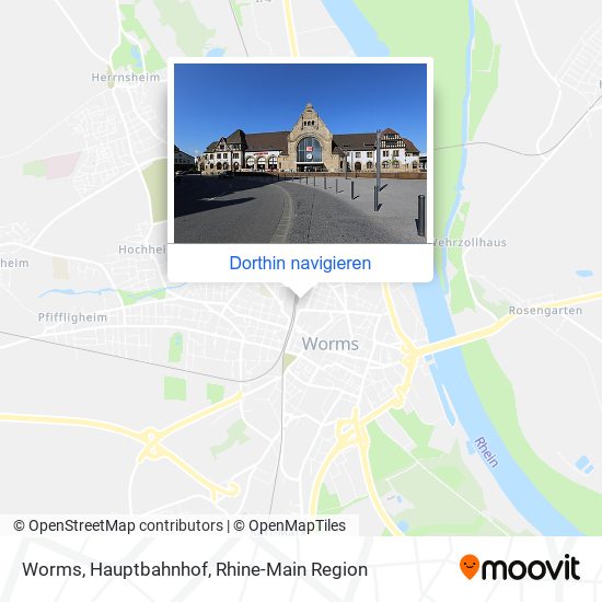 Worms, Hauptbahnhof Karte