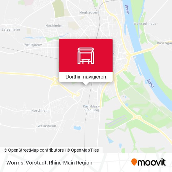 Worms, Vorstadt Karte