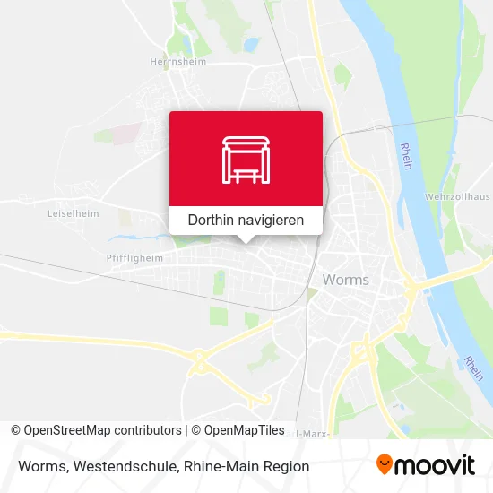 Worms, Westendschule Karte