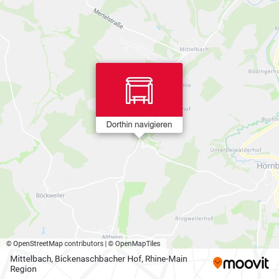 Mittelbach, Bickenaschbacher Hof Karte