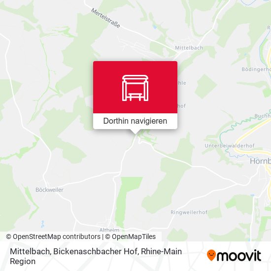 Mittelbach, Bickenaschbacher Hof Karte