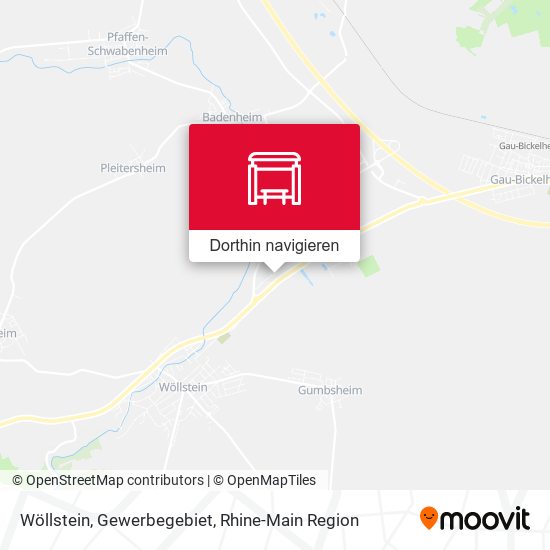 Wöllstein, Gewerbegebiet Karte