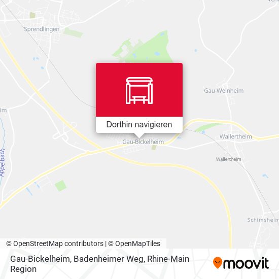 Gau-Bickelheim, Badenheimer Weg Karte
