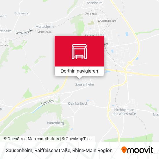 Sausenheim, Raiffeisenstraße Karte