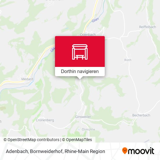 Adenbach, Bornweiderhof Karte