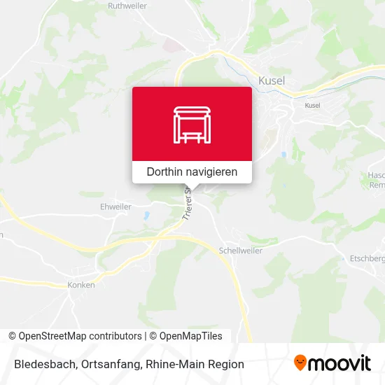 Bledesbach, Ortsanfang Karte