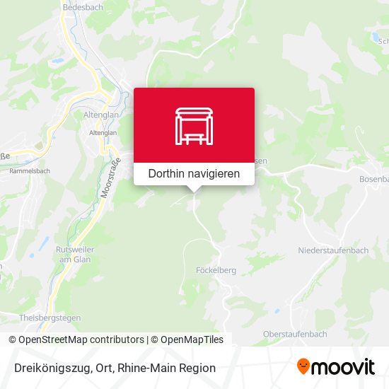 Dreikönigszug, Ort Karte