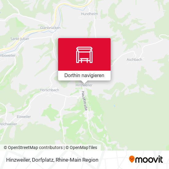Hinzweiler, Dorfplatz Karte