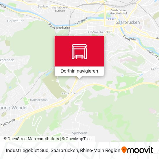 Industriegebiet Süd, Saarbrücken Karte