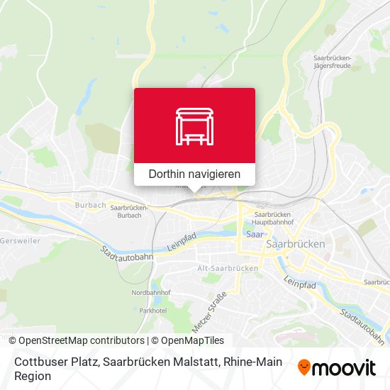 Cottbuser Platz, Saarbrücken Malstatt Karte