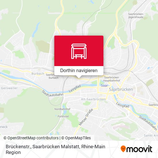 Brückenstr., Saarbrücken Malstatt Karte