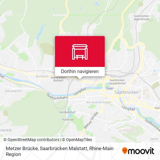 Metzer Brücke, Saarbrücken Malstatt Karte