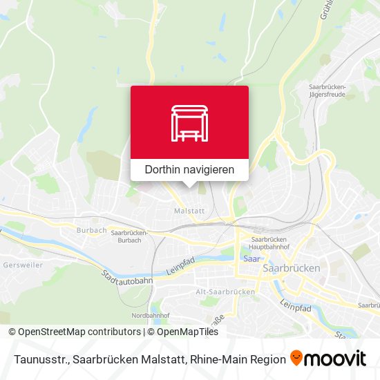 Taunusstr., Saarbrücken Malstatt Karte