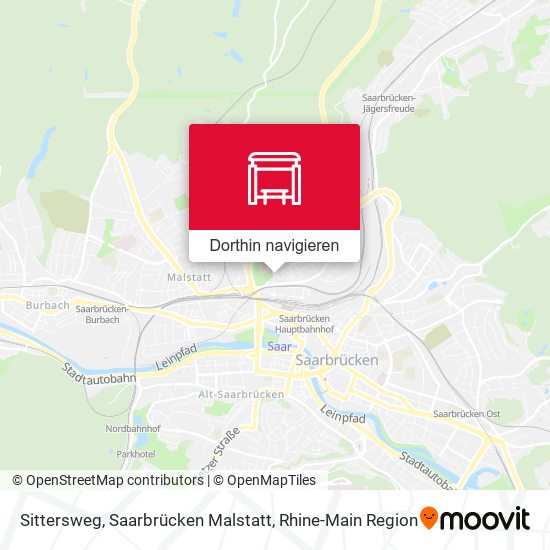 Sittersweg, Saarbrücken Malstatt Karte