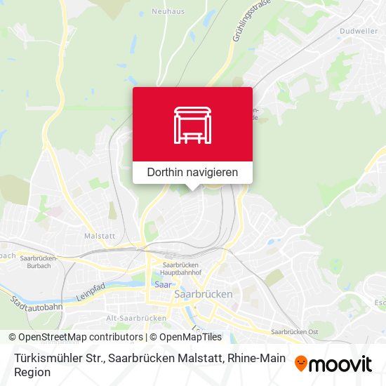 Türkismühler Str., Saarbrücken Malstatt Karte