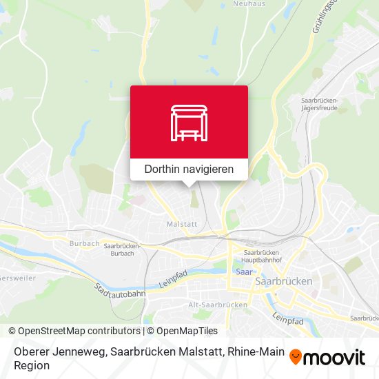 Oberer Jenneweg, Saarbrücken Malstatt Karte