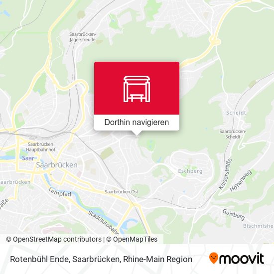 Rotenbühl Ende, Saarbrücken Karte