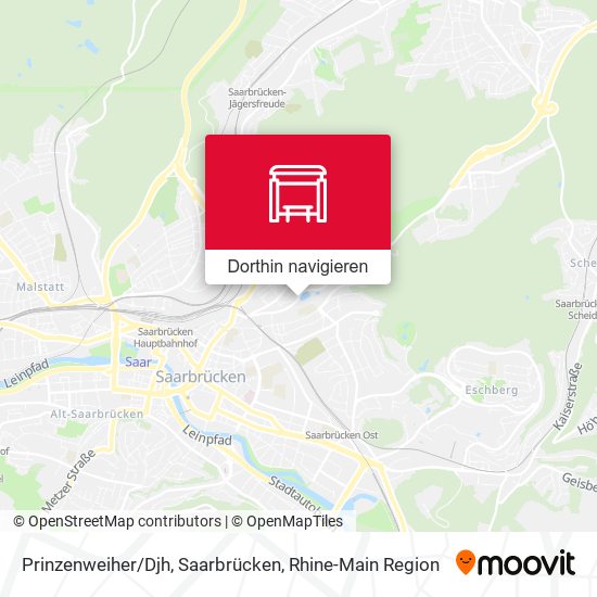 Prinzenweiher/Djh, Saarbrücken Karte