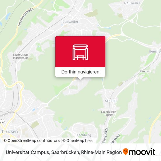 Universität Campus, Saarbrücken Karte