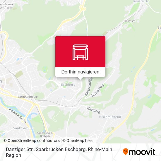 Danziger Str., Saarbrücken Eschberg Karte