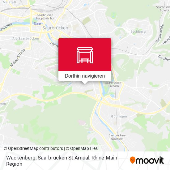 Wackenberg, Saarbrücken St.Arnual Karte