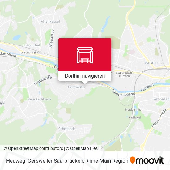 Heuweg, Gersweiler Saarbrücken Karte