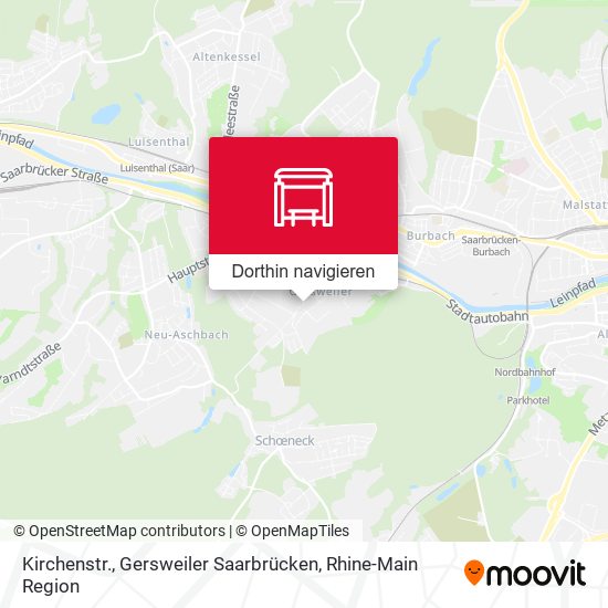 Kirchenstr., Gersweiler Saarbrücken Karte