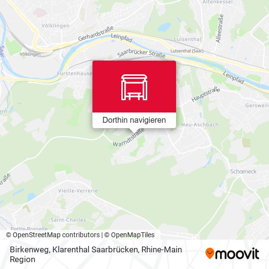 Birkenweg, Klarenthal Saarbrücken Karte